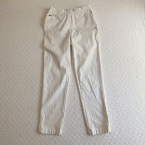 Slim-sation by Multiples Women White Pull On Straight Leg Stretch Pants Size 4